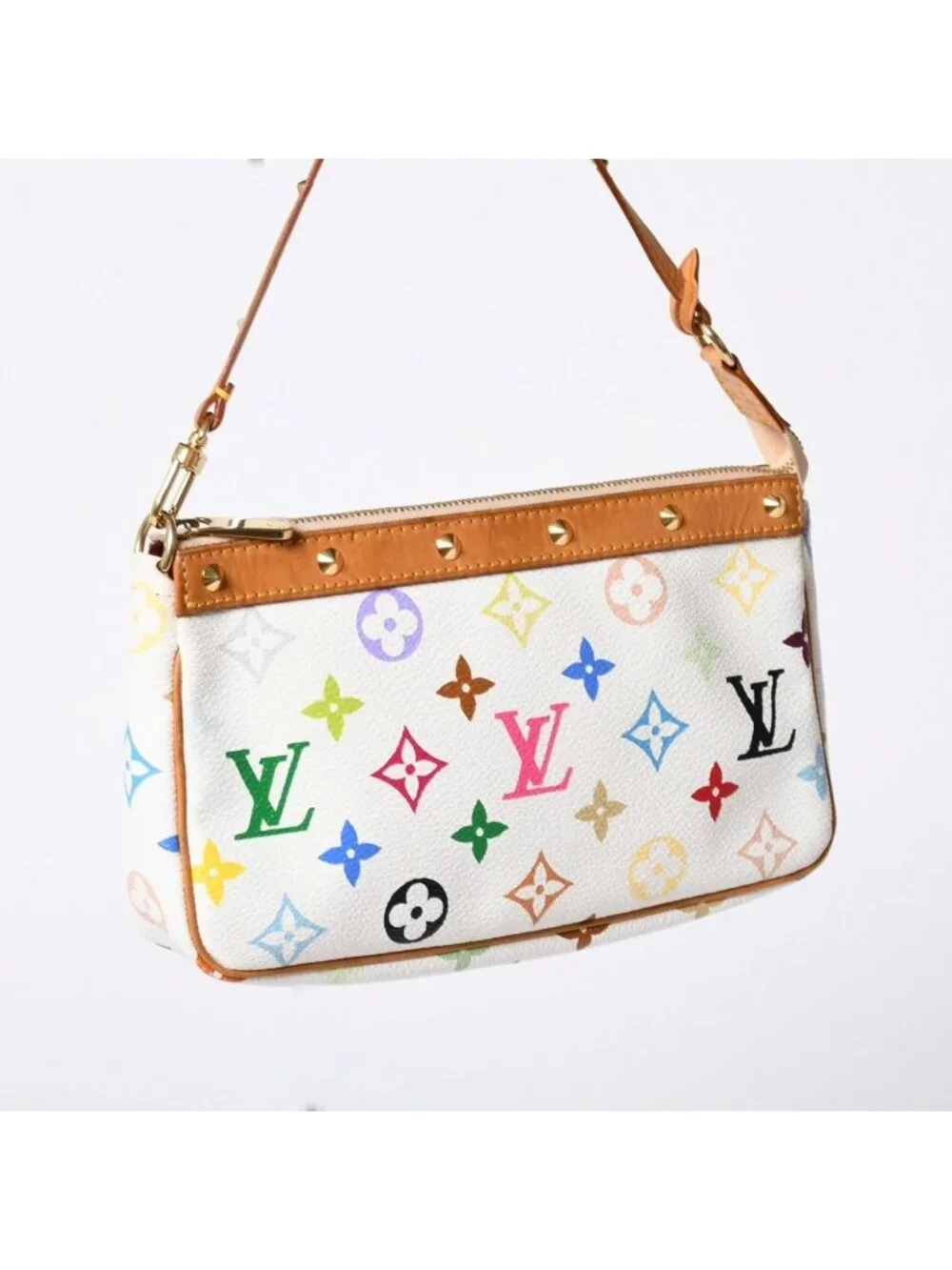 Louis Vuitton Pochette Accessoires Pouch Monogram Multicolor Takashi Murakami